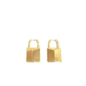 Gorjana 18k Gold-Plated Padlock Huggie Earrings in Gold  NEW